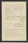 Nachlass Franz Steindachner, Leihschein von Franz Steindachner an das Kgl. Zoologische Museum Berlin (28.12.1905), Inv.Nr. 193.05, Seite 1